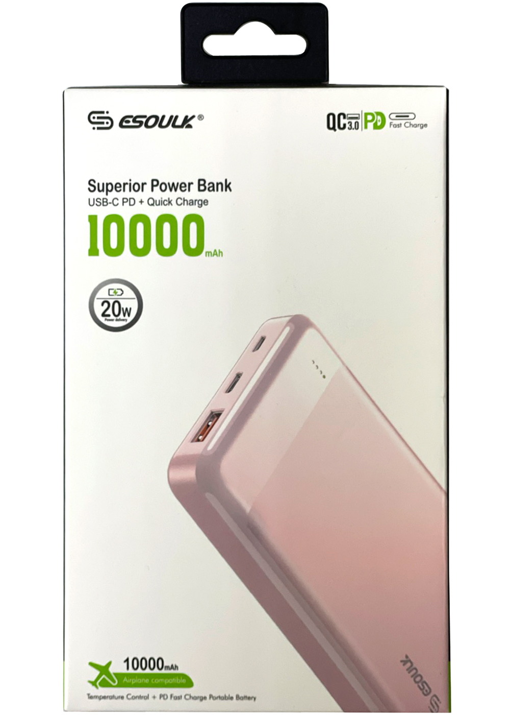 Power Bank_Fast Charge (20W) Pink_QCD_10000mAh